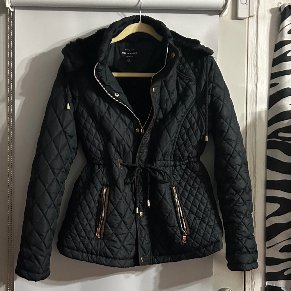 Haute Monde Black Quilted Jacket
